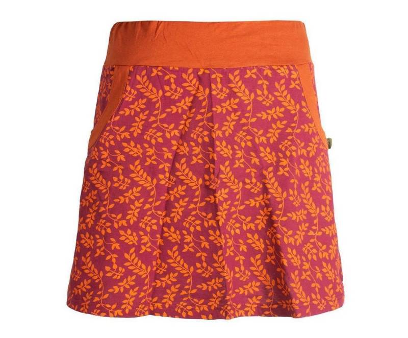 Vishes Minirock Rock mit Blättern in floralem Muster bedruckt Casual, Ethno, Goa, Hippie Style von Vishes