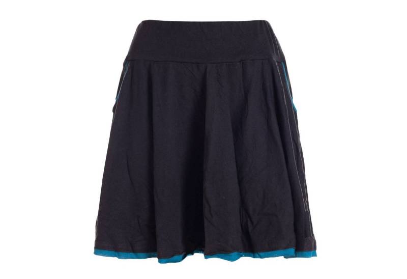 Vishes Minirock Zweifarbiger kurzer Damen-Rock Mini-Rock Tanz-Rock Baumwollrock Goa, Hippie, Retro Style von Vishes