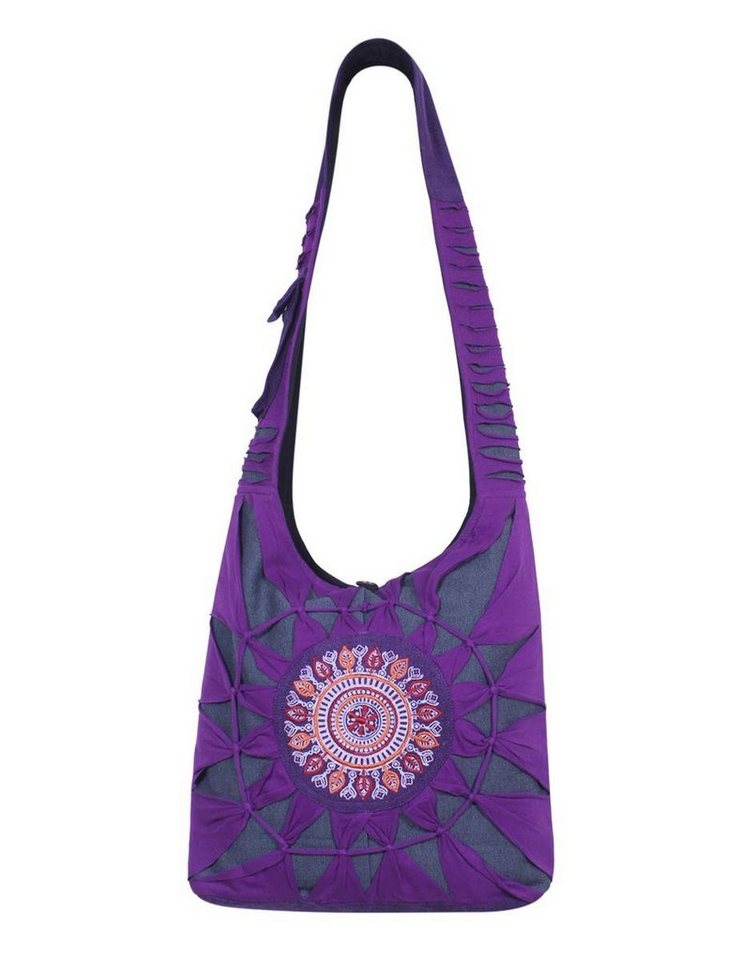 Vishes Shopper Umhängetasche Beuteltasche Yogi Baumwolle Mandala, Hippie, Ethno, Festival Tasche von Vishes