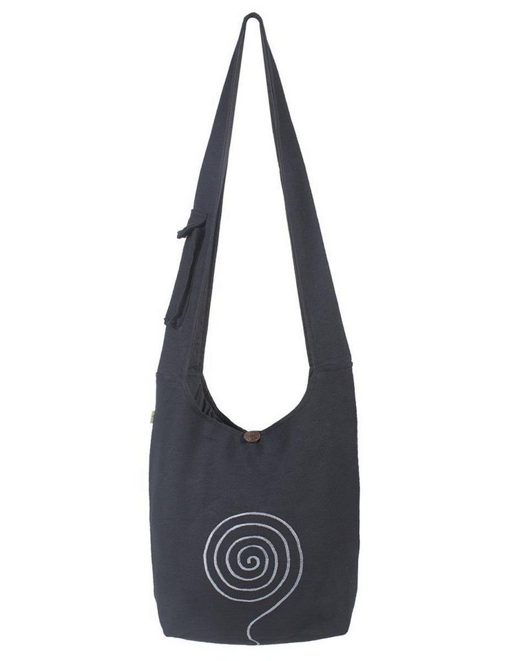 Vishes Shopper Umhängetasche mit aufgestickter Spirale, Beuteltasche, Einkaufstasche, Hippie Style Vishes Shopper Umhängetasche mit aufgestickter Spirale, Beuteltasche, Einkaufstasche, Hippie Style von Vishes