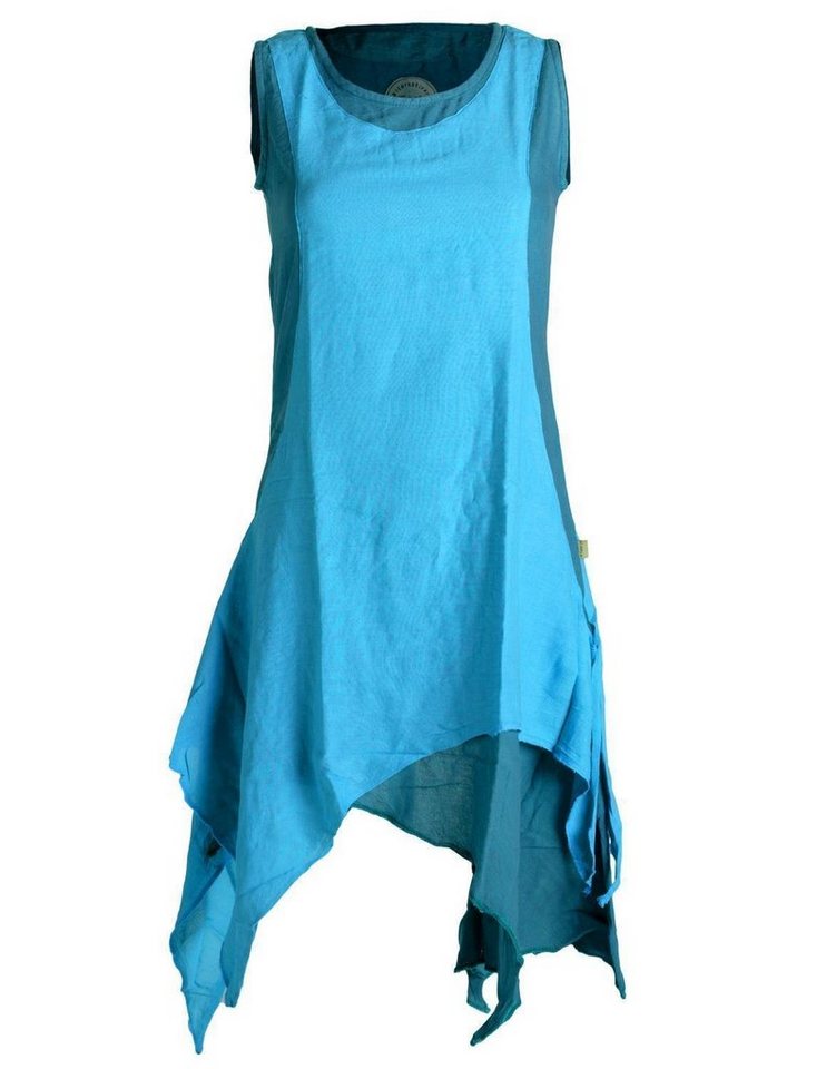 Vishes Sommerkleid Ärmelloses Lagenlook Kleid handgewebte Baumwolle Goa, Boho, Hippie Style von Vishes