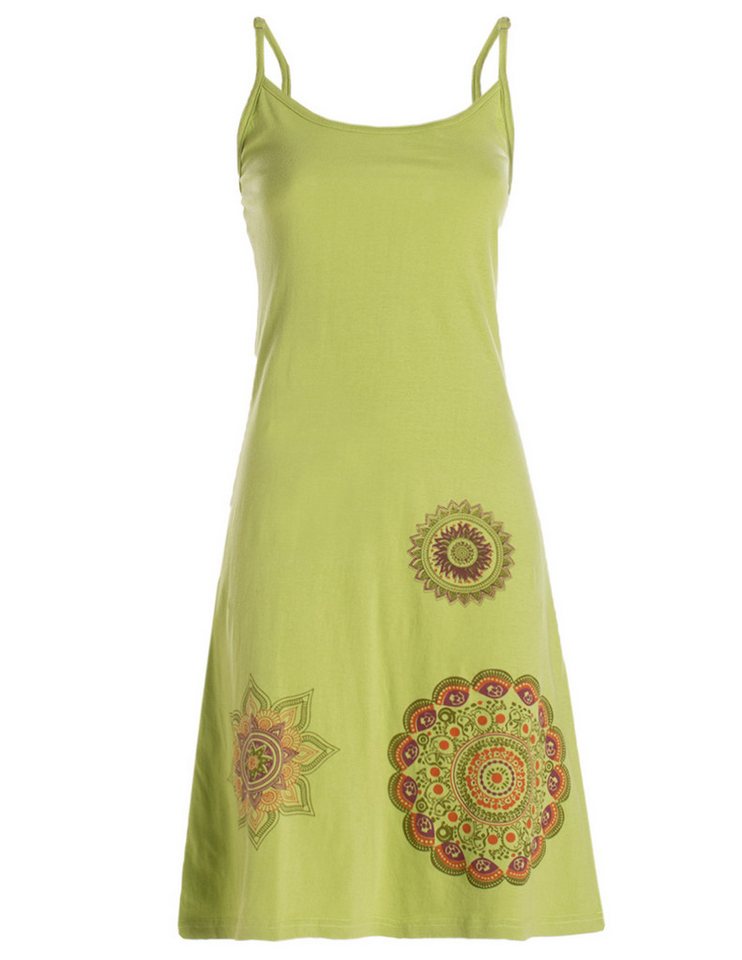 Vishes Sommerkleid Damen Sommer-Kleider Mini-Kleid Jersey-Kleid Spagettiträger-Kleid Goa, Hippie, Retro Style von Vishes