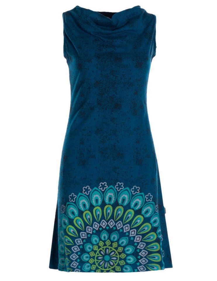 Vishes Sommerkleid Damen Sommerkleid Armlos Mandala-Kleid Tunika-Kleid T-Shirtkleid Boho, Goa, Hippie Style von Vishes