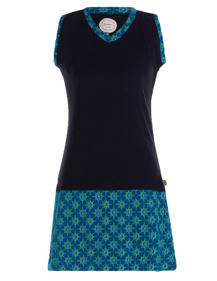 Vishes Sommerkleid Damen Sommerkleid Armlos Sternchen-Kleid Tunika-Kleid T-Shirtkleid Boho, Goa, Guru Style von Vishes