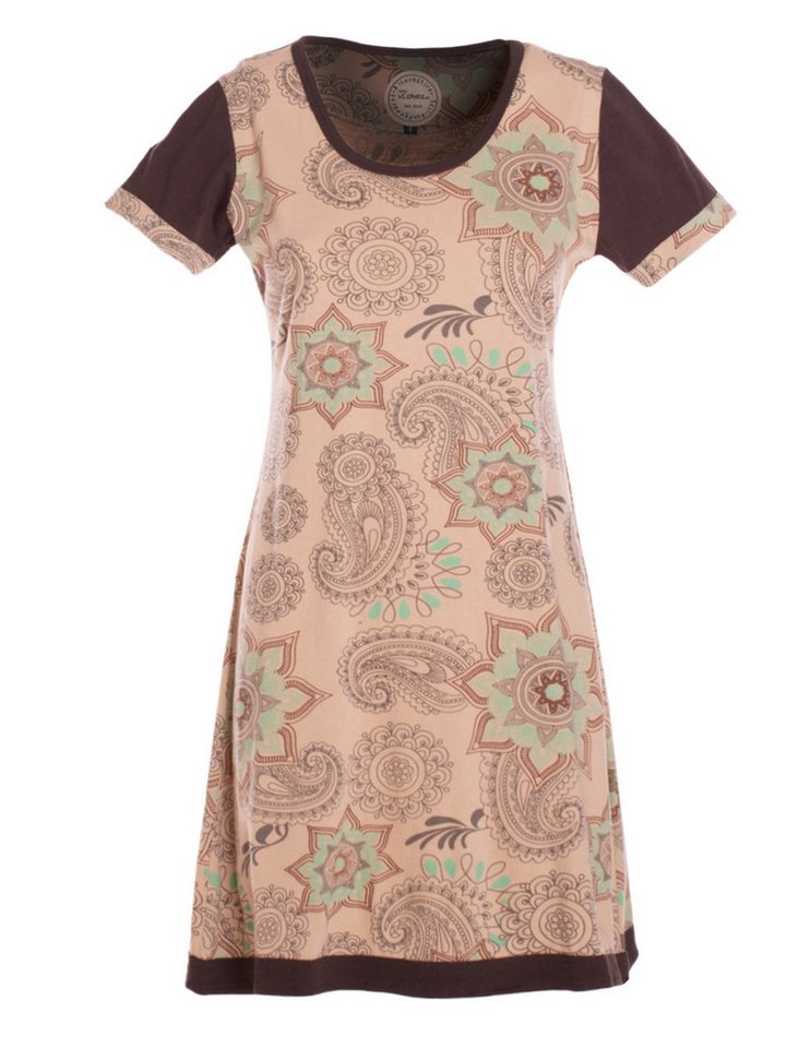 Vishes Sommerkleid Mini Kleid kurzarm Baumwolle Sommerkleid Mandalas Alternative Bekleidung, Ethno, Hippie, Retro Style von Vishes