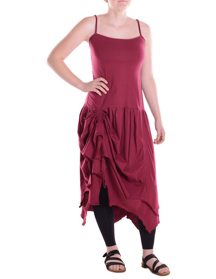 Vishes Sommerkleid Verstellbares langes einfarbiges Maxi-Kleid mit Spaghetti-Trägern Alternative Bekleidung, Ethno, Hippie, Retro Style von Vishes