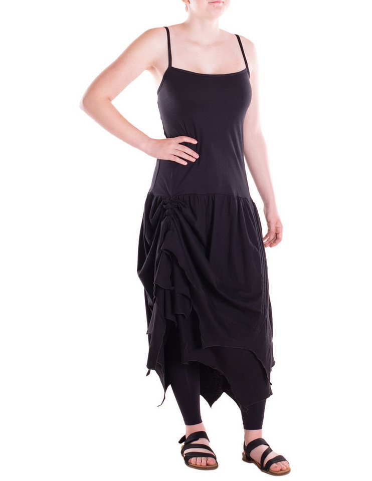 Vishes Sommerkleid Verstellbares langes einfarbiges Maxi-Kleid mit Spaghetti-Trägern Alternative Bekleidung, Ethno, Hippie, Retro Style von Vishes