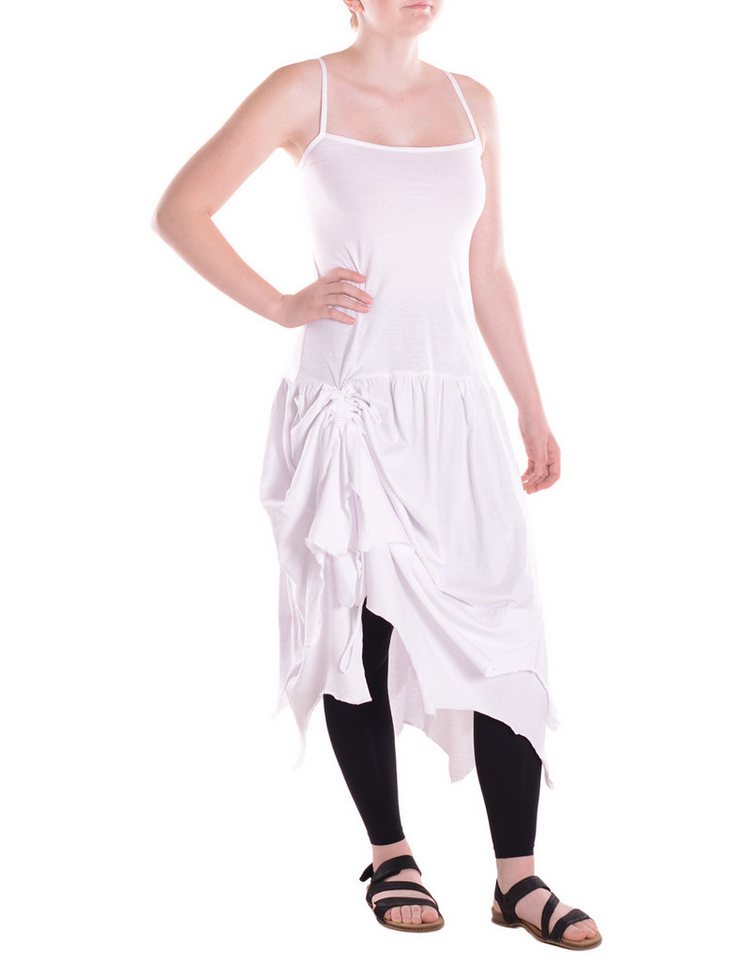 Vishes Sommerkleid Verstellbares langes einfarbiges Maxi-Kleid mit Spaghetti-Trägern Alternative Bekleidung, Ethno, Hippie, Retro Style von Vishes