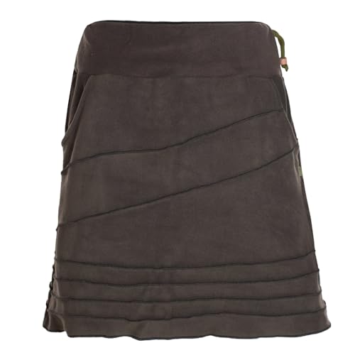 Vishes - Alternative Bekleidung - Thermorock Warmer Damen Winterrock kurz Minirock aus ECO-Fleece Olive 44 von Vishes