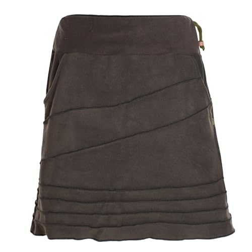 Vishes - Alternative Bekleidung - Thermorock Warmer Damen Winterrock kurz Minirock aus ECO-Fleece Olive 46-48 von Vishes