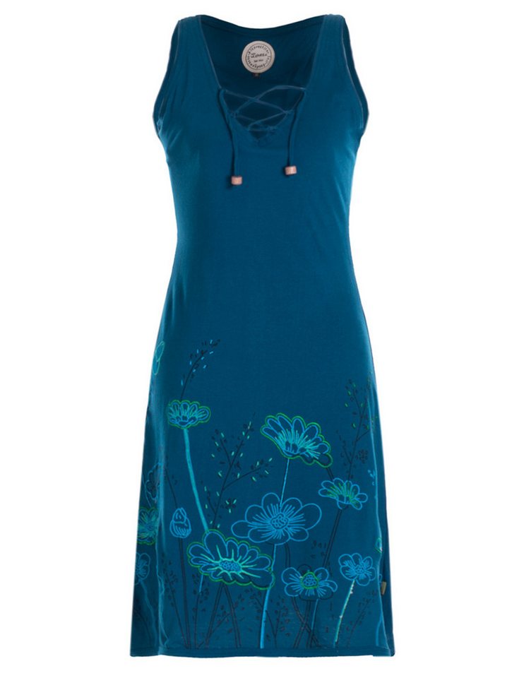 Vishes Tunikakleid Armloses Damen Longshirt-Kleid Mini-Kleid Tunika-Kleid T-Shirtkleid Boho, Goa, Hippie Style von Vishes