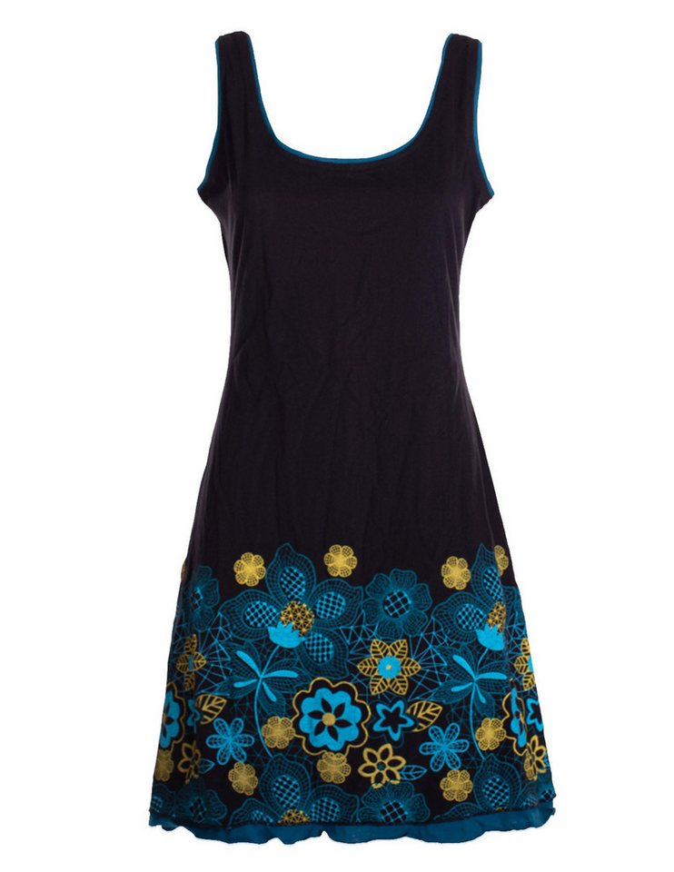 Vishes Tunikakleid Damen Longshirt-Kleid armlos Mini-Kleid Tunika-Kleid Shirtkleid Boho, Goa, Hippie Style von Vishes