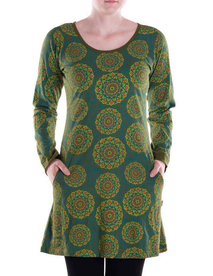 Vishes Tunikakleid Leichtes Langarmshirt-Kleid Damen Kleider Langarm Tunika retro Elfen, Hippie, Alternative Bekleidung von Vishes