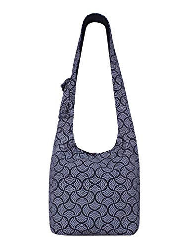 Vishes Unisex Umhängetasche Schultertasche - Tasche zum Umhängen für die Schulter Art deco Druck schwarz von Vishes