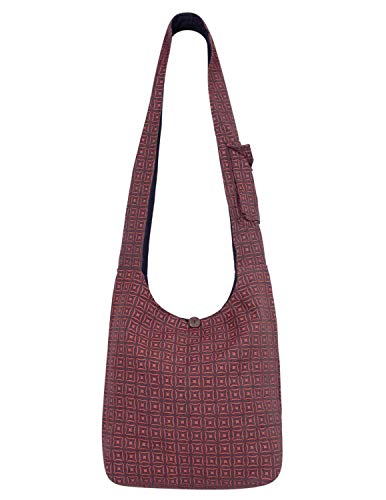 Vishes Unisex Umhängetasche Schultertasche - Tasche zum Umhängen für die Schulter Mosaik Motiv braun von Vishes