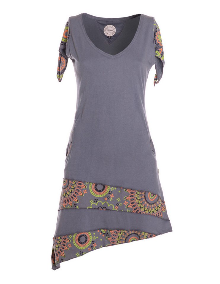 Vishes Zipfelkleid Damen Baumwolle Patchwork Design asymmetrischer Ausschnitt mit Taschen Alternative Bekleidung, Ethno, Hippie, Retro Style Vishes Zipfelkleid Damen Baumwolle Patchwork Design asymmetrischer Ausschnitt mit Taschen Alternative Bekleidung, Ethno, Hippie, Retro Style von Vishes