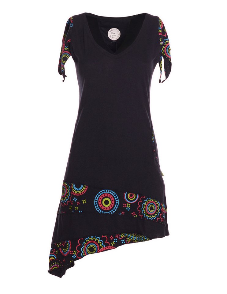 Vishes Zipfelkleid Damen Baumwolle Patchwork Design asymmetrischer Ausschnitt mit Taschen Alternative Bekleidung, Ethno, Hippie, Retro Style Vishes Zipfelkleid Damen Baumwolle Patchwork Design asymmetrischer Ausschnitt mit Taschen Alternative Bekleidung, Ethno, Hippie, Retro Style von Vishes