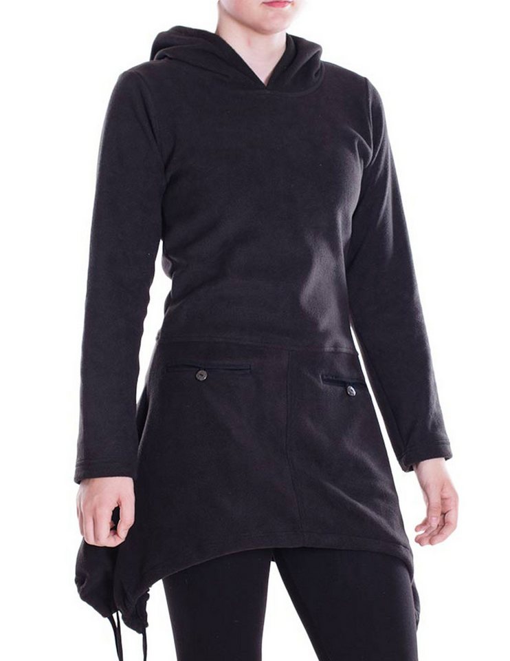 Vishes Zipfelkleid Extra warmes Damen Winterkleid Pullover-Kleid Sweatkleid Eco-Fleece Hippie, Hoodie Style, Alternative Bekleidung von Vishes