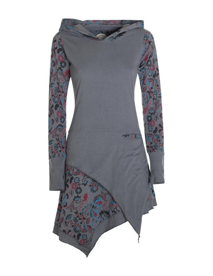 Vishes Zipfelkleid Langarm Kleid Elfen Zipfelige Elfentunika Bedruckt Hippie, Boho, Goa, Elfen Style von Vishes