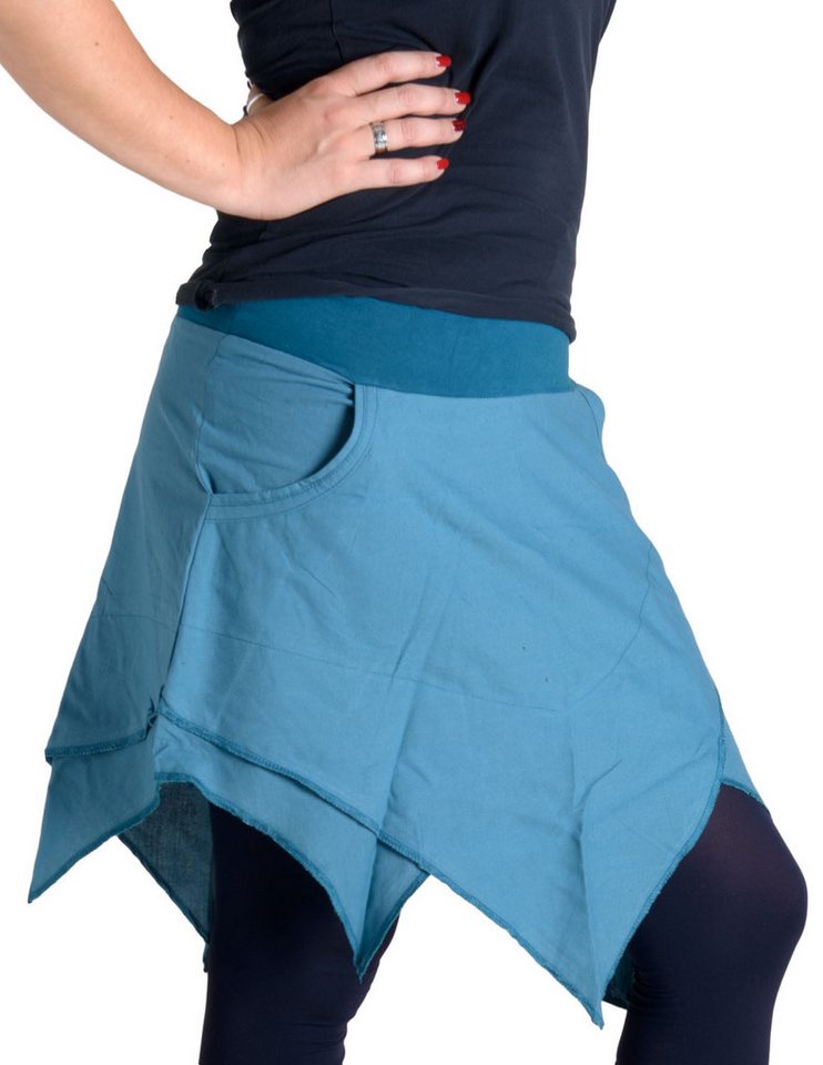 Vishes Zipfelrock Asymmetrischer Patchwork Rock mit „Hosentaschen“ Cacheur, Elfen, Festival, Boho Style von Vishes