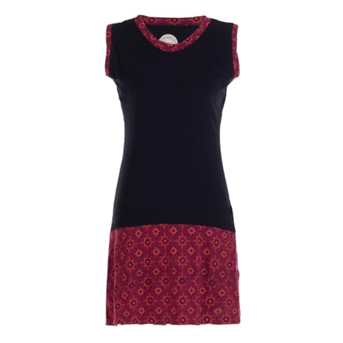 Vishes ärmelloses Damen-Kleid in Dunkelrot I Größe S (36) I Handgefertigt aus 100% Baumwolle I T-Shirt Kleid I Ideal für Frühjahr & Sommer I Nachhaltige Alternative Bekleidung von Vishes
