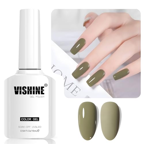 Vishine 16 ml Gel-Nagellack, semi-permanent, Olive Green Color, Nagellack, Soak Off, LED, Gel, Polish, Nail Art Designs, Maniküre, Salon, DIY at Home, Farbe L368 Olive Grove Vishine 16 ml Gel-Nagellack, semi-permanent, Olive Green Color, Nagellack, Soak Off, LED, Gel, Polish, Nail Art Designs, Maniküre, Salon, DIY at Home, Farbe L368 Olive Grove von Vishine