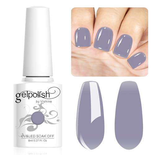 Vishine 8ml Gel Nail Polish Jelly Periwinke Blue Gel Polish Sheer Neutral Color Jelly Gel Nail Polish Natural Translucent Soak Off UV Gel Nail Art Manicure L165 von Vishine