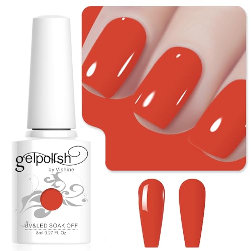 Vishine Terracotta Gel Nail Polish, 1Pcs 8ml Terracotta Gel Polish Color Nail Polish Gel High Gloss Soak Off U V Gel Nail French Nail Manicure Salon DIY L263 von Vishine