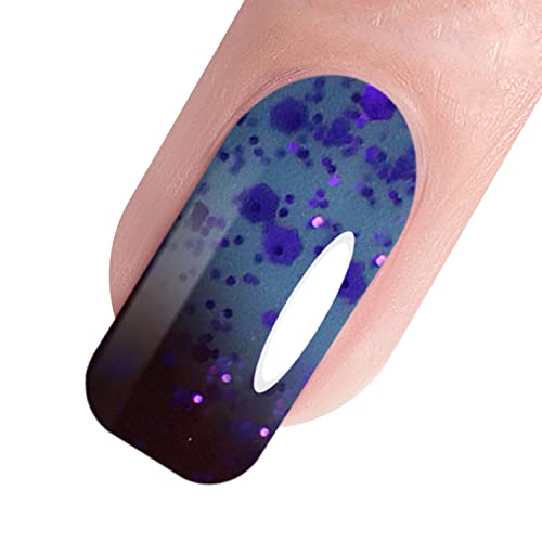 Vishine UV LED Nagellack Thermo Gellack ablösbarer Temperatur Farbwechsel Gel Nagellack Nail Art Gel Polish 8ml #5010 von Vishine