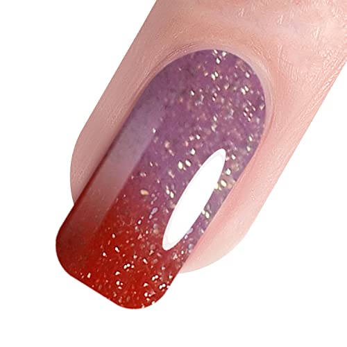 Vishine UV LED Nagellack Thermo Gellack ablösbarer Temperatur Farbwechsel Gel Nagellack Nail Art Gel Polish 8ml #5025 von Vishine