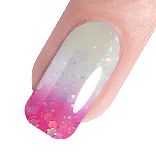 Vishine UV Nagellack Shellac UV LED Gel auflosbarer Thermo Effekt Nagellack Farbwechsel Thermo Gel 8ml 9037 von Vishine