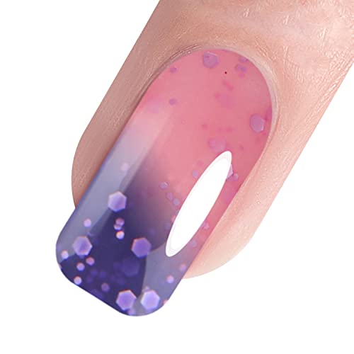 Vishine UV Nagellack Thermo Gel Gellack Farbe Nail Polish Chameleon 2 Farben Chameleon Temperature Gel Gelnägel UV LED Soak Off 1Stück 8ml (5726) von Vishine