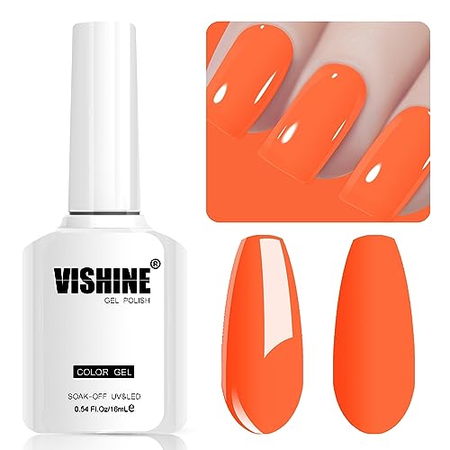 vishine Nagellack Einweichen Nail Polish UV LED Soak Off Gel Maniküre apricot rosâtre (1618) von Vishine