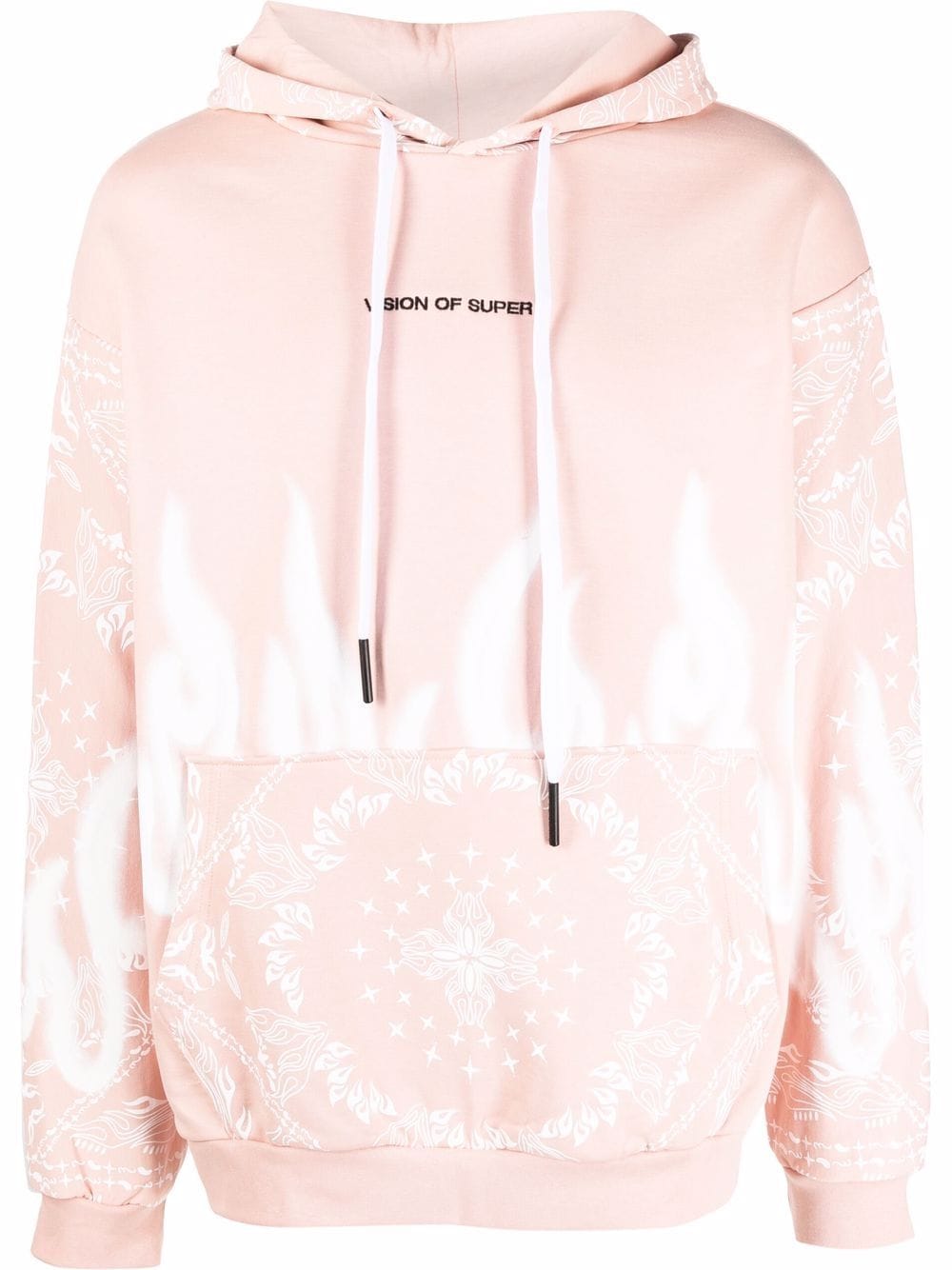 Vision Of Super Hoodie mit Flammen-Print - Rosa von Vision Of Super