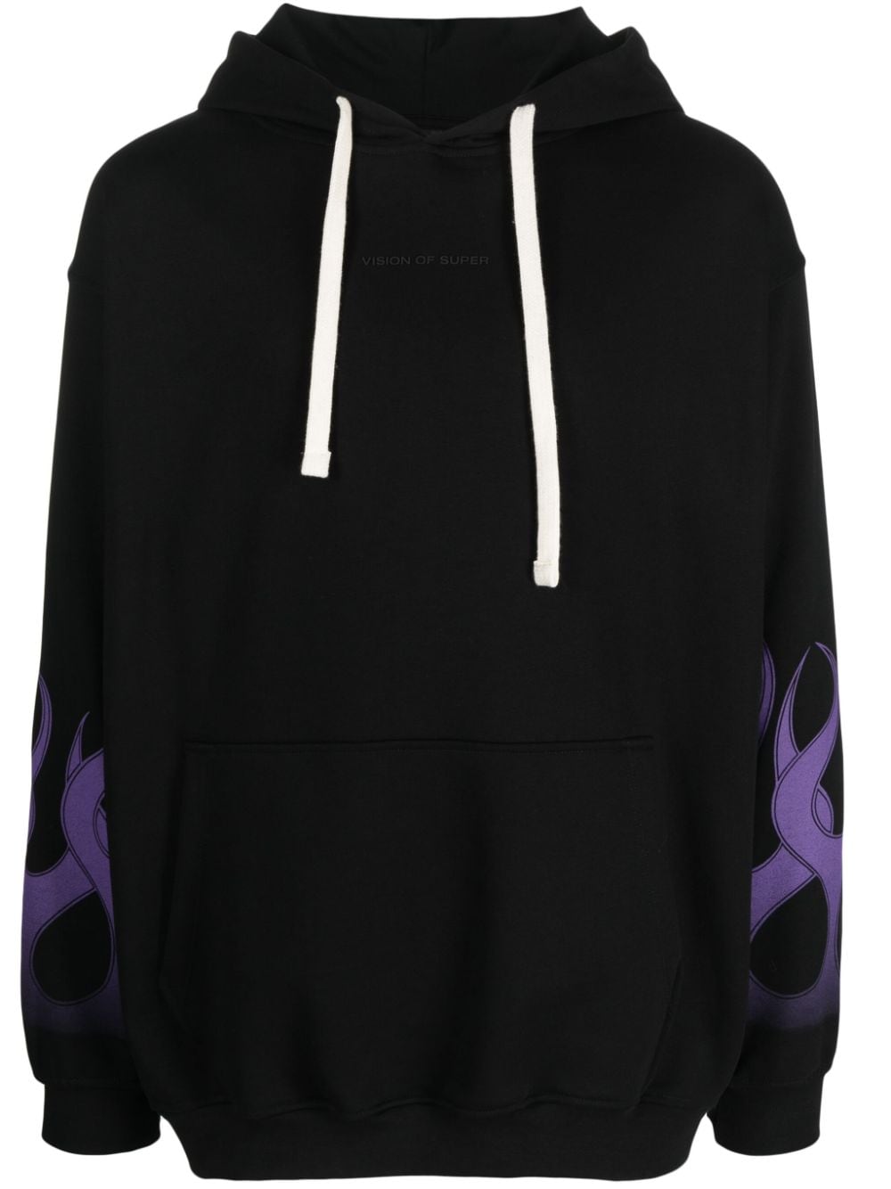 Vision Of Super Hoodie mit Flammen-Print - Schwarz von Vision Of Super