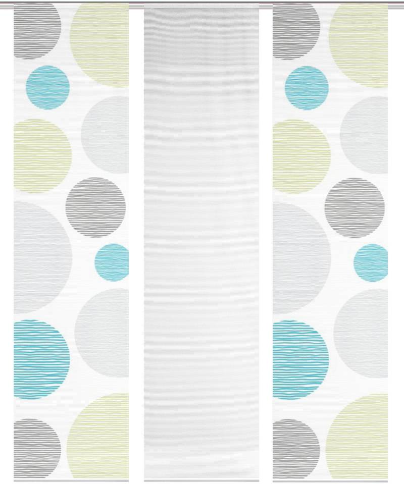 Vision S Schiebegardine "3ER SET BORDEN" Paneelwagen 3 Stk. tlg. HxB: 260x60, Schiebevorhang 3er Set Digitaldruck von Vision S