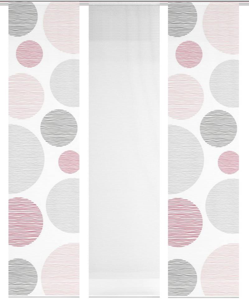 Vision S Schiebegardine "3ER SET BORDEN" Paneelwagen 3 Stk. tlg. HxB: 260x60, Schiebevorhang 3er Set Digitaldruck von Vision S