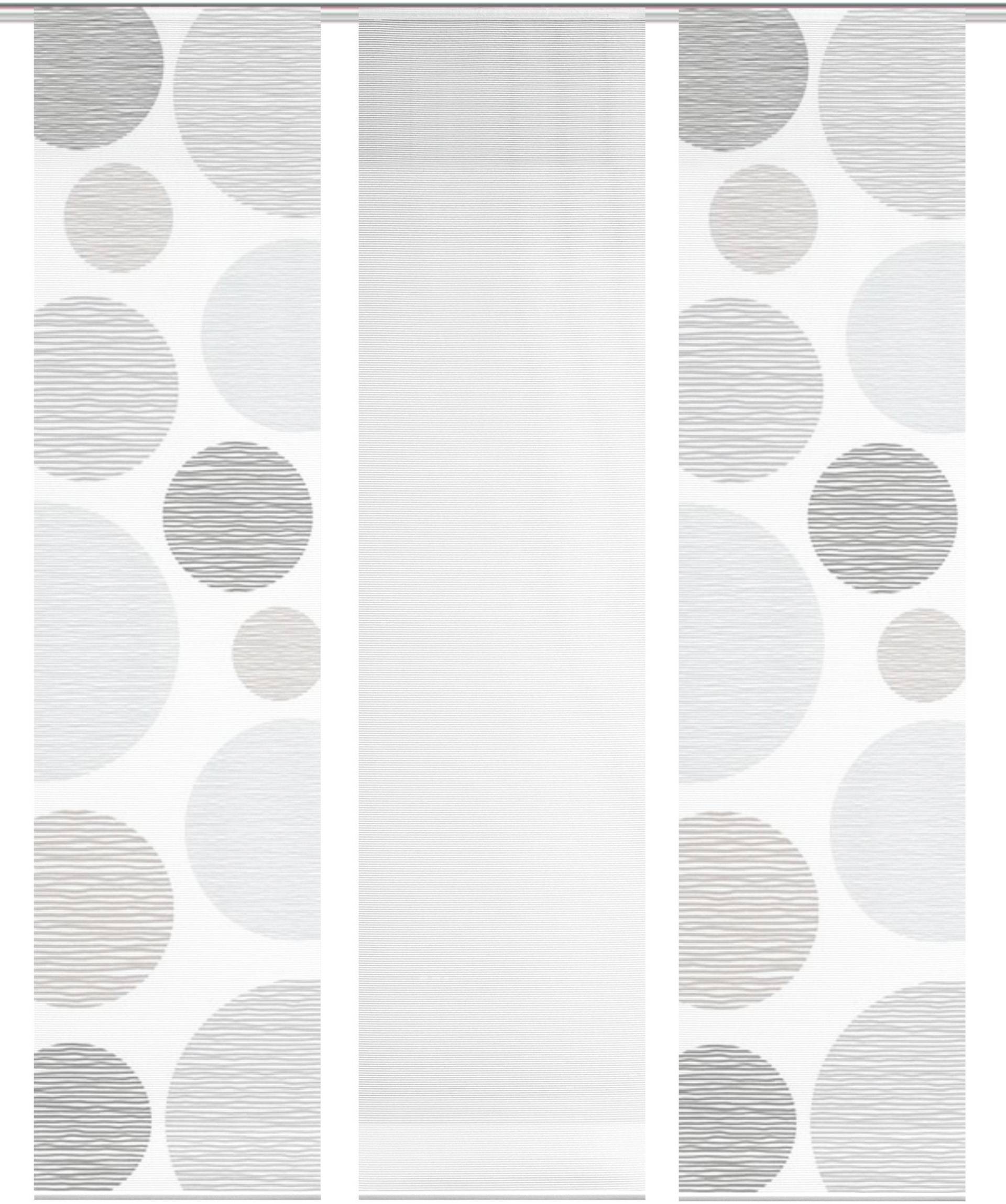 Vision S Schiebegardine "3ER SET BORDEN" Paneelwagen 3 Stk. tlg. HxB: 260x60, Schiebevorhang 3er Set Digitaldruck von Vision S