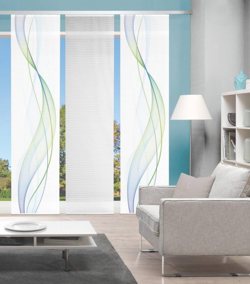 Vision S Schiebegardine "3ER SET HEIGHTS" Paneelwagen 3 Stk. tlg. HxB: 260x60, Schiebevorhang 3er Set Digitaldruck von Vision S