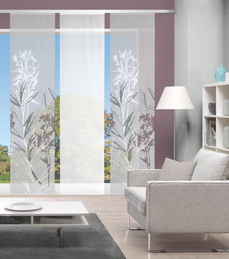 Vision S Schiebegardine "3ER SET SEMORA" Paneelwagen 3 Stk. tlg. HxB: 260x60, Schiebevorhang 3er Set Digitaldruck von Vision S