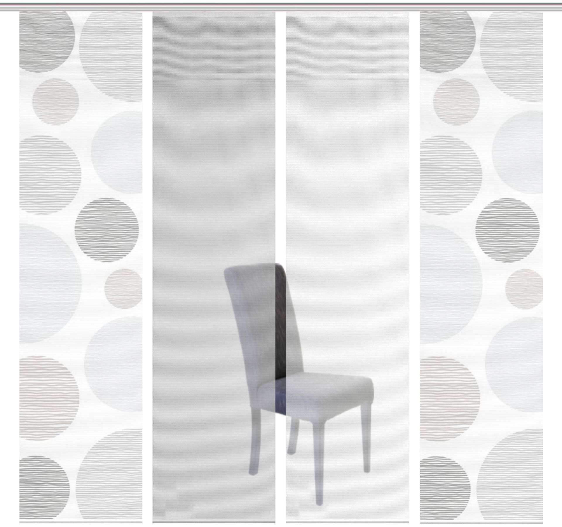 Vision S Schiebegardine "4ER SET BORDEN" Paneelwagen 4 Stk. tlg. HxB: 260x60, Schiebevorhang 4er Set Digitaldruck von Vision S