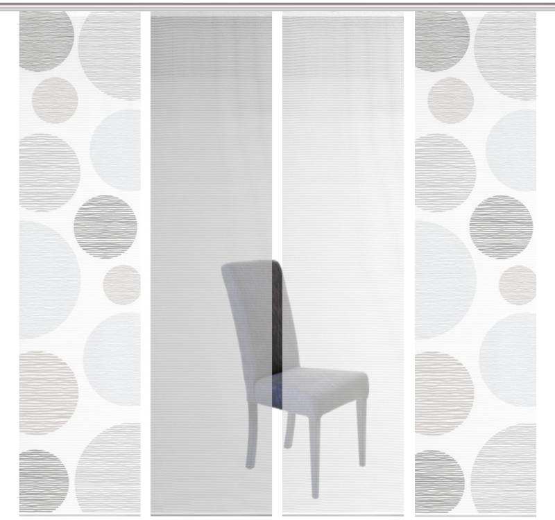 Vision S Schiebegardine "4ER SET BORDEN" Paneelwagen 4 Stk. tlg. HxB: 260x60, Schiebevorhang 4er Set Digitaldruck von Vision S