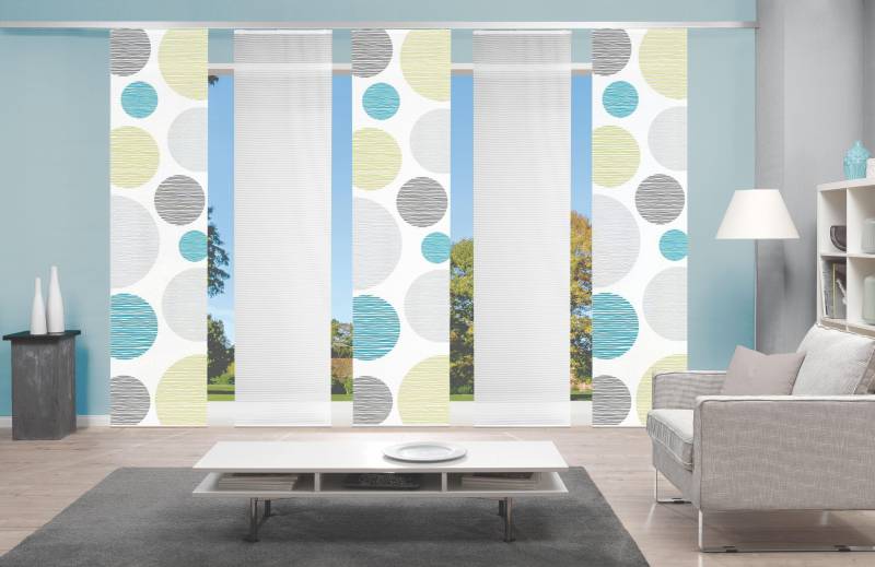 Vision S Schiebegardine "5ER SET BORDEN" Paneelwagen 5 Stk. tlg. HxB: 260x60, Schiebevorhang 5er Set Digitaldruck von Vision S