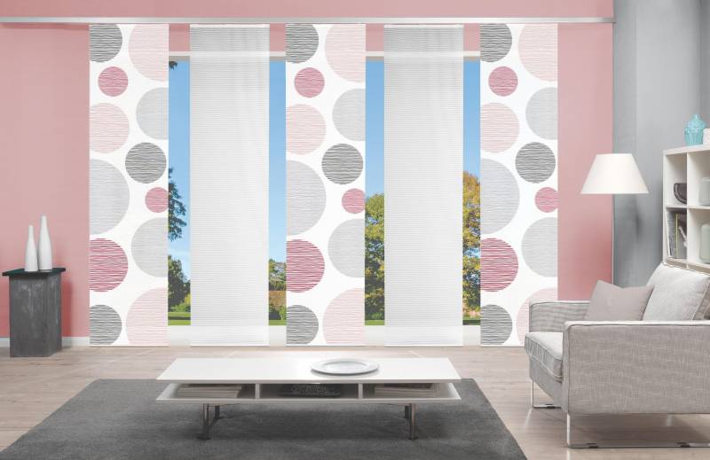 Vision S Schiebegardine "5ER SET BORDEN" Paneelwagen 5 Stk. tlg. HxB: 260x60, Schiebevorhang 5er Set Digitaldruck von Vision S