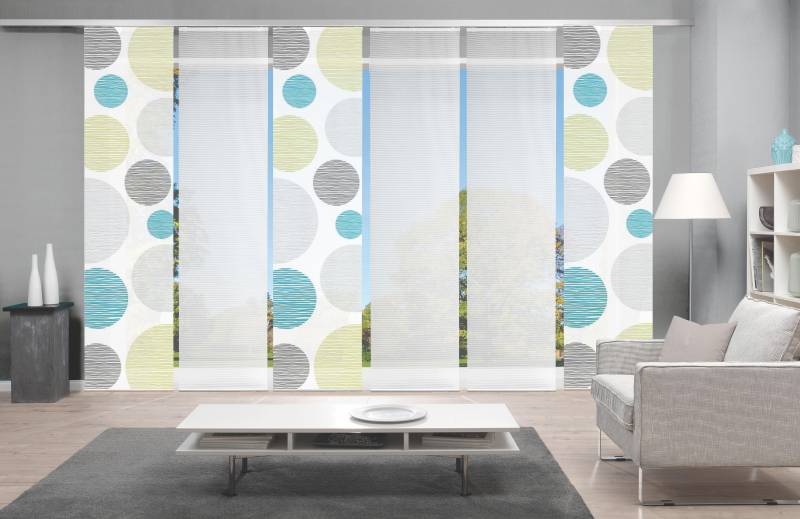 Vision S Schiebegardine "6ER SET BORDEN" Paneelwagen 6 Stk. tlg. HxB: 260x60, Schiebevorhang 6er Set Digitaldruck von Vision S