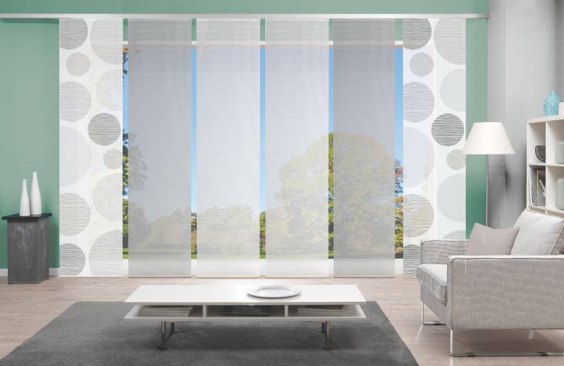 Vision S Schiebegardine "6ER SET BORDEN" Paneelwagen 6 Stk. tlg. HxB: 260x60, Schiebevorhang 6er Set Digitaldruck von Vision S