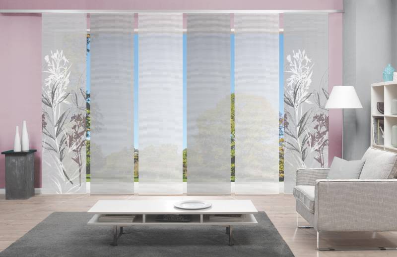 Vision S Schiebegardine "6ER SET SEMORA" Paneelwagen 6 Stk. tlg. HxB: 260x60, Schiebevorhang 6er Set Digitaldruck von Vision S