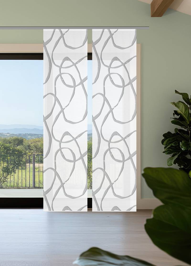 Vision S Schiebegardine "OPHELIA" Paneelwagen 2 Stk. tlg. Schiebevorhang,Bambusoptik,Digitaldruck,SET von Vision S