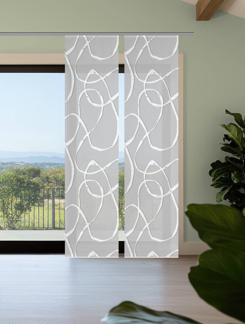 Vision S Schiebegardine "OPHELIA" Paneelwagen 2 Stk. tlg. Schiebevorhang,Bambusoptik,Digitaldruck,SET von Vision S