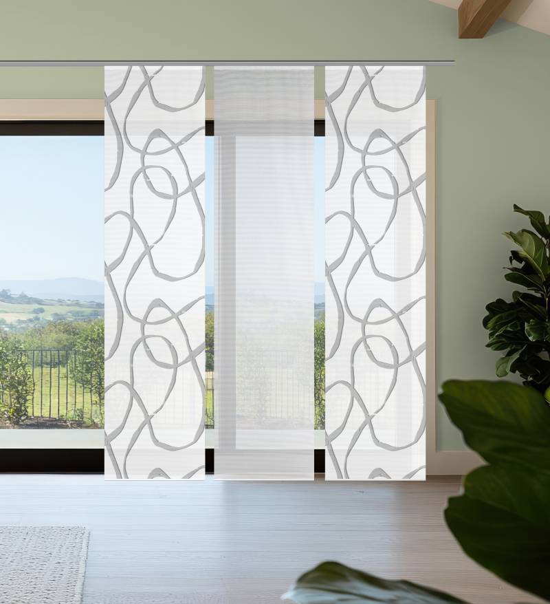 Vision S Schiebegardine "OPHELIA" Paneelwagen 3 Stk. tlg. Schiebevorhang,Bambusoptik,Digitaldruck,SET von Vision S